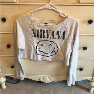 Nirvana Long Sleeve Crop Top